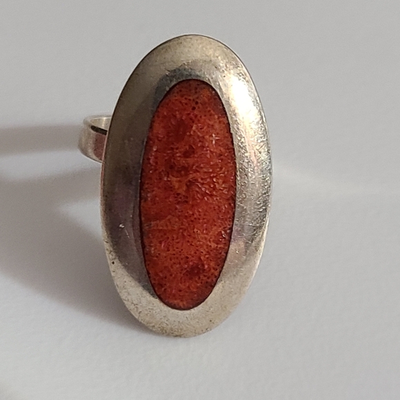 Vintage native navajo spiny oyster sterling silver ring adjustable sz 7 8 9 10 - Picture 12 of 14